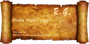 Ruda Györgyi névjegykártya