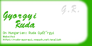 gyorgyi ruda business card